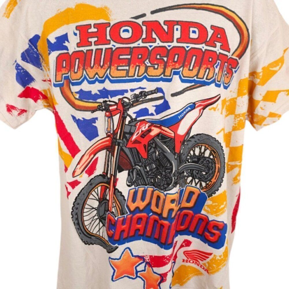 Honda Motocross T Shirt Mens Size Small CRF 450R Supercross Racing All Over AOP